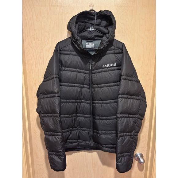 KUIU Super Down Ultra Hooded Jacket Mens XXL Black Toray 850 Fill Goose Down